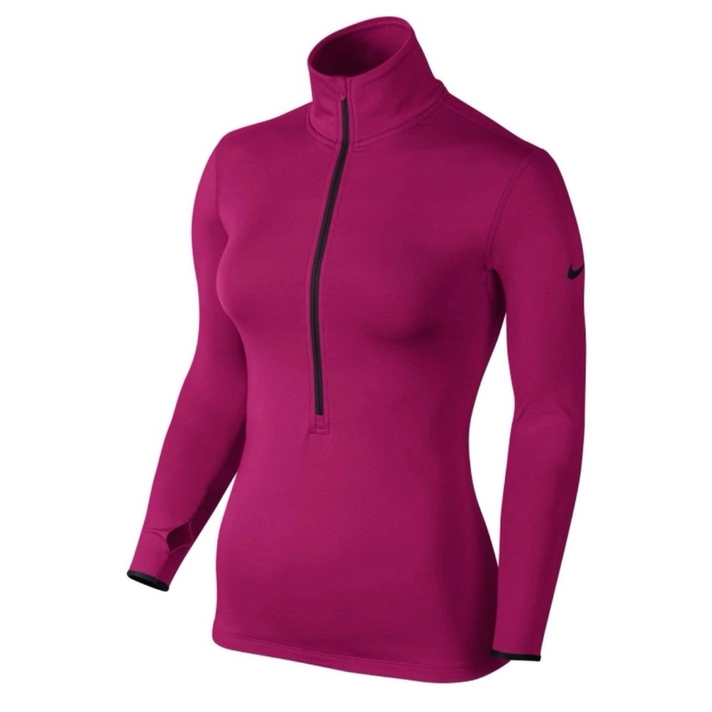 Nike DRI-FIT Women's Fuchsia Quarter-Zip Performance Top size Small